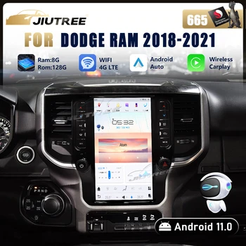 Обновление автомагнитолы Android 11 для Dodge RAM 2018 2019 2020 2021, автомобильный стереосистемный мультимедийный плеер, GPS-навигация, головное устройство Carplay