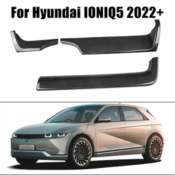 Отделка Крышки Детали Практичная Отделка Приборной Панели Из Углеродного Волокна Для Hyundai IONIQ 5 2022 + ABS Черный Автомобиль Высокого Качества