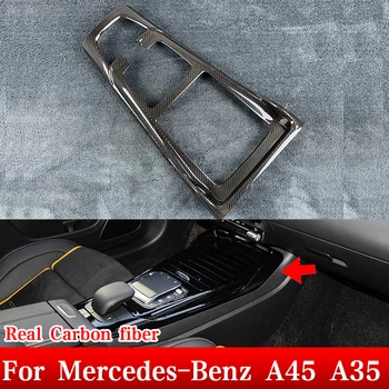 Для Mercedes Benz 2019 20 21 22 23 W177 A45S A35S AMG Интерьер Центральной Консоли Из Углеродного Волокна Воздуховыпускная Дверная Ручка Рама Для Хранения