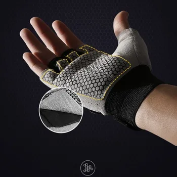 Гигроскопичные и выделяющие пот велосипедные перчатки Силиконовые противоскользящие переносные перчатки на полпальца с утолщенной амортизацией