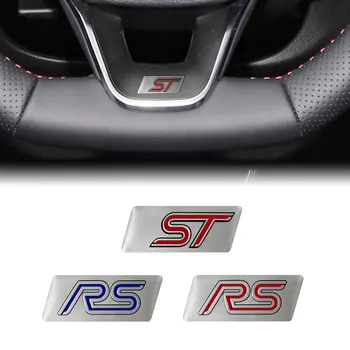 Автомобильный Стайлинг RS/ST Логотип Маленькая Металлическая Наклейка Эмблема Защита Рулевого Колеса Автомобиля Значок Наклейка Для Ford Focus MK3 Mk4 Fiesta Mondeo