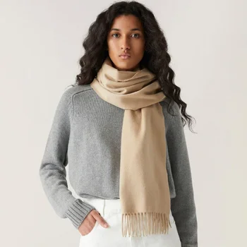 2023 Осенне-зимний женский кашемировый шарф с буквенным принтом