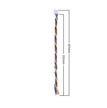 Сверхмягкий и термостойкий силиконовый провод 1.0-4P 4-проводный с одним концом синий желтый красный черный