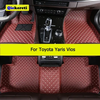 Автомобильные коврики QIEKERETI на заказ для Toyota Yaris Vios Vitz Автомобильные ковры для ног Coche Accessorie
