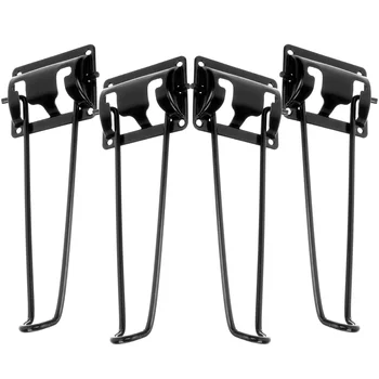 Стол с ножками из 4 предметов, Шпилька для волос, складной стол для жима лежа, стол из черного металла, простая мебель в сложенном виде