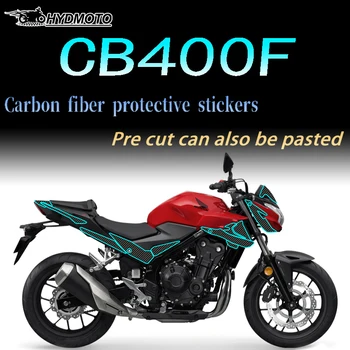 Для Honda CB400F Мотоцикл 6D наклейки аксессуары Защитная Наклейка из углеродного волокна Дооснащение автомобиля наклейками Защита от царапин