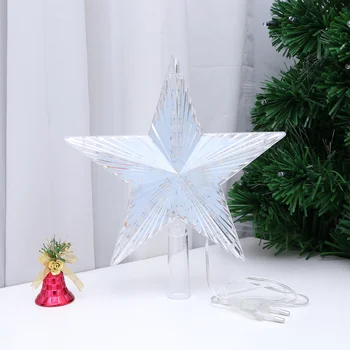 Рождественская Елка Star Topper Light LED Treetop Star Ornament Украшение Дома со Штекером EU (Теплый Белый)