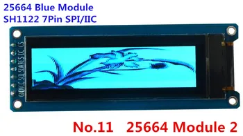 2,08-дюймовый 31-контактный Бело-синий OLED-дисплей SH1122 контроллер с разрешением 256 * 64 3/4-Проводной разъем SPI I2C