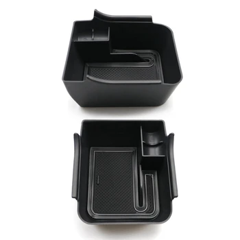 2 ящика для хранения подлокотников для Polo MK6 2018 2019 2020, контейнер для центрального управления, органайзер для салона автомобиля, автомобильные аксессуары