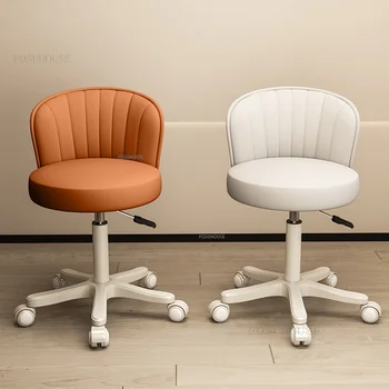Скандинавское парикмахерское кресло, Салонный мебельный подъемник, вращающиеся парикмахерские кресла для маникюрного салона, стул для макияжа, барные стулья