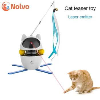 Движущиеся интерактивные игрушки-палочки для домашних животных, эмоциональный комфорт с красочными лентами, палочка-дразнилка для домашних кошек, Лазерные игрушки для кошек, принадлежности для кошек