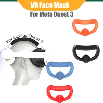 Силиконовая маска для лица для Meta Quest 3, защищающая от пота маска для виртуальной реальности, подушка для лица, которую можно стирать, замена аксессуарам Meta Quest 3.