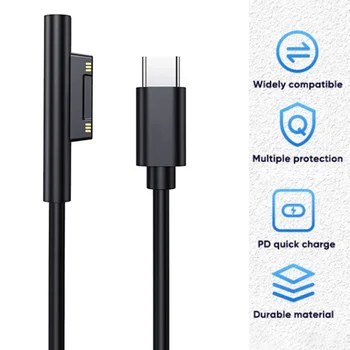 Адаптер зарядного устройства, кабель для быстрой зарядки, шнур быстрого питания USB C для Microsoft Surface Pro 3 4 5 6 Кабель для зарядного устройства