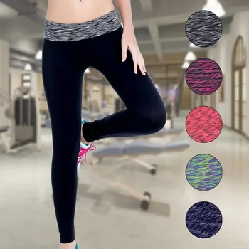 Женские тонкие девятиточечные брюки для йоги с высокой эластичностью, быстросохнущие облегающие спортивные брюки для бега на открытом воздухе