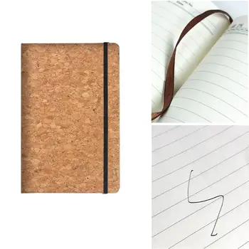 Винтажный блокнот в пробковой деревянной обложке в стиле ретро, утолщенный деловой блокнот для путешественников, дневник формата А5
