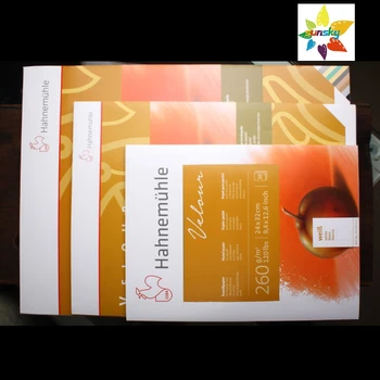 Бумажный блокнот для пастели из велюра Hahnemuhle, 24 x 32 см, 30 x 40 см, 36 x 48 см, белого или разных смешанных цветов, 90% бамбукового волокна и 10% тряпки