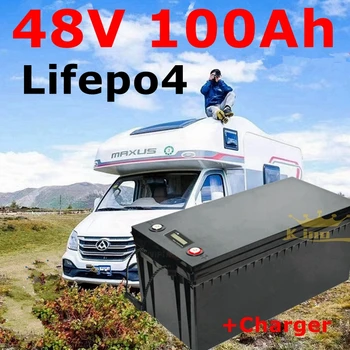 Литий-Железо-Фосфатные Батареи Lifepo4 48V 100Ah Lifepo4 Для Солнечной Лодки С Инвертором Golf Cart