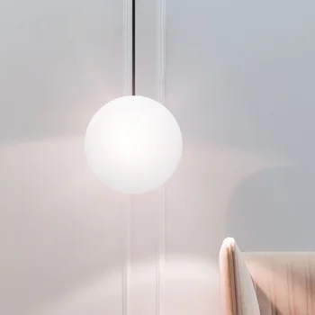 Молочно-белый шаровой абажур Настенные светильники Замена стеклянных шаров Люстра