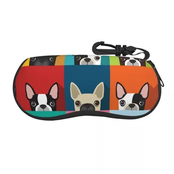 Футляр для очков, Мягкая сумка для очков, переносная коробка для солнцезащитных очков Boston Terrier, сумка для очков, Футляр для очков