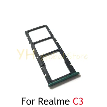 Для OPPO Realme C3 C12 C15 C17 Слот для sim-карты, держатель лотка, Запчасти для ремонта sim-карты