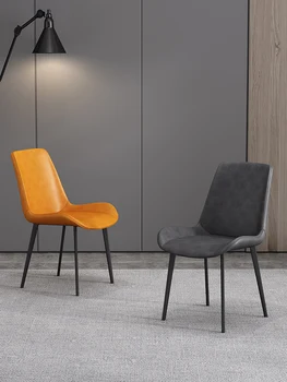 Обеденный стул домашний современный минималистичный ресторан Nordic ins легкий роскошный креативный дизайнерский стул с непринужденной спинкой