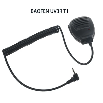 Черный ручной микрофон 3,5 мм с индикатором, Совместимый с микрофоном baofeng Bf-t1 Bf-t8 Uv-3r
