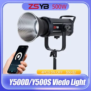 ZSYB Y500S Y500D 500W LED Video Light Photography Light APP Control Студийная Фотолампа Dual Color Camera Light для Youtube Tiktok