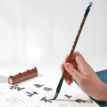 Китайские кисти Художественная кисть для рисования масляной краской Кисточка для китайской каллиграфии Кисточка для Волчьей шерсти Деревянная ручка Кисточка для написания сценария