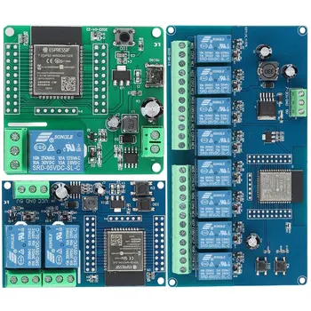 ESP32 1/2/8-канальный Модуль питания Постоянного тока 5-30/60 В, WIFI, Bluetooth-совместимый Модуль Реле BLE ESP32-WROOM Development Board