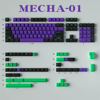 152 Клавиши GMK Clones Mecha-01 EVA Keycaps Cherry Profile Dye sub Механическая Клавиатура Keycap Для MX Switch 61/64/68/87/96/104