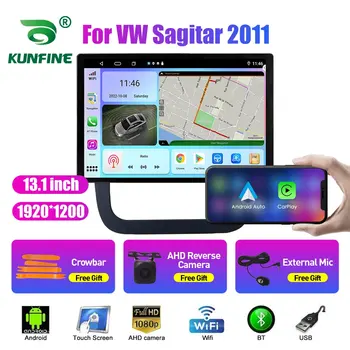13,1-дюймовое автомобильное радио для VW Sagitar 2011 Автомобильный DVD GPS Навигация Стерео Carplay 2 Din Центральная мультимедиа Android Auto