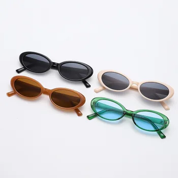 Модные солнцезащитные очки для мужчин в овальной оправе для женщин в стиле хип-хоп, солнцезащитные очки для уличных фотографий, очки для очков