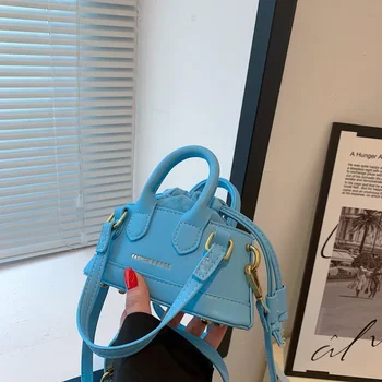 Сумка через плечо Мини Простая модная сумка в виде ракушки Женская 2023 Новая корейская версия Модная сумка в стиле ретро на одно плечо