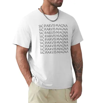 Sic Parvis Magna Футболка, Блузка, винтажные облегающие футболки для мужчин