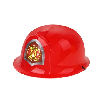 12 шт. детских красных пожарных шляп для ролевых игр, пластиковая шляпа пожарного для детского косплея