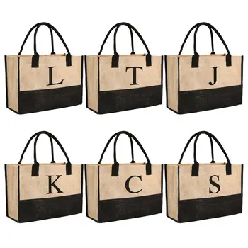 100шт Сумка для покупок из натурального джута с пользовательским логотипом, льняная сумочка, джутовая ретро-сумка, экологичные повседневные женские сумки