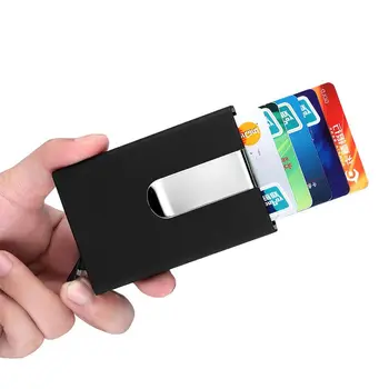 2019 Металлический кошелек для деловых удостоверений личности, проездных карт, автоматический всплывающий держатель для кредитных карт, унисекс, футляр для карт, металлический зажим из нержавеющей стали