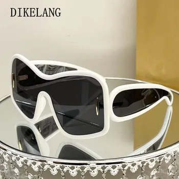 2024 Новые негабаритные женские солнцезащитные очки для мужчин и женщин, роскошный дизайнер, известные в Интернете солнцезащитные очки, элегантное ретро на открытом воздухе