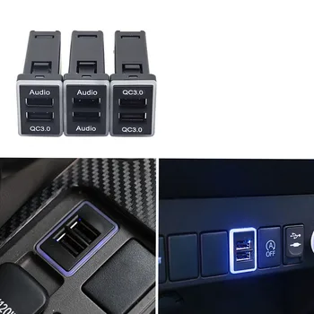 автомобильное зарядное устройство для быстрой зарядки 1 шт. с двойным разъемом интерфейса USB QC3.0, быстрое автомобильное зарядное устройство для Lexus