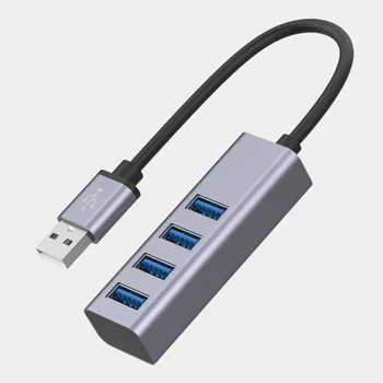 Портативный USB 2.0, универсальный USB-концентратор, 4-портовый высокоскоростной USB2.0 480 Мбит/с, Компактный выключатель питания для портативных ПК Оптом