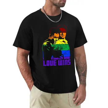 Футболка LOVE WINS v2, быстросохнущая футболка, футболки большого размера, мужские винтажные футболки