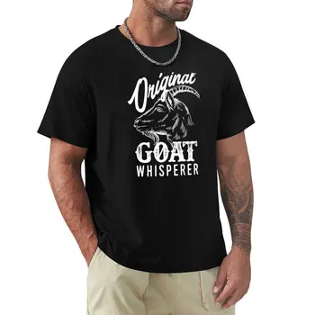 Оригинальная футболка Goat Whisperer для мальчиков, белые футболки, кавайная одежда, мужская одежда, футболки, мужская футболка с рисунком