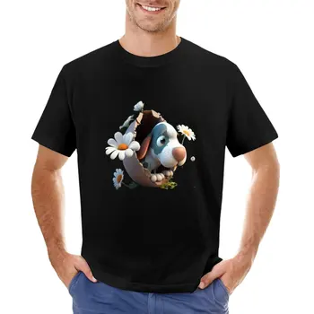 Забавная собака в яйцевидном Дизайне Для любителей собак, Футболка, винтажная футболка, мужская футболка