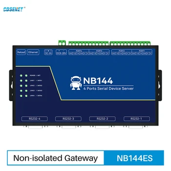 4-Канальный Последовательный сервер RS232/422/485 RJ45 Modbus Gateway NB144ES POE, Принимающий питание TCP/UDP/MQTT DC 8-28 В CDSENT