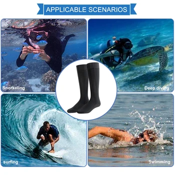Короткие носки для гидрокостюма 3 мм, Зимние теплые носки унисекс для подводного плавания, носки для подводной охоты, Нескользящий неопрен, Портативный и легкий для водных видов спорта