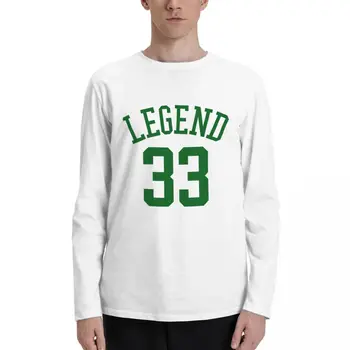 Ретро Футболки с длинным рукавом из джерси Larry 'Legend' Bird, великолепная футболка, футболки оверсайз, дизайнерская футболка для мужчин