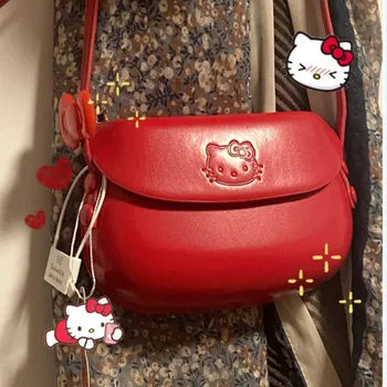 Sanrio hello kitty PU ретро милая новая сумка-мессенджер сумка через плечо для девочек сумка для мобильного телефона