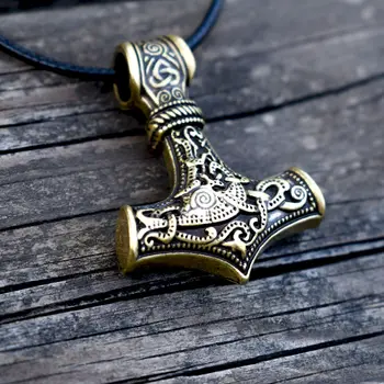12шт мужских ожерелий Nordic Thor Hammer Mjolnir Thor Viking