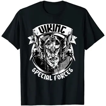 Мужская футболка Vi king Special Forces Odin с коротким рукавом, повседневная рубашка с круглым вырезом из 100% хлопка