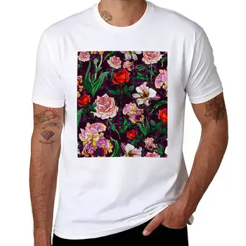 Новая футболка Dark Moody с цветочным рисунком от Arielle Morris, спортивные рубашки, футболки, мужская одежда с аниме, летние топы, мужские футболки